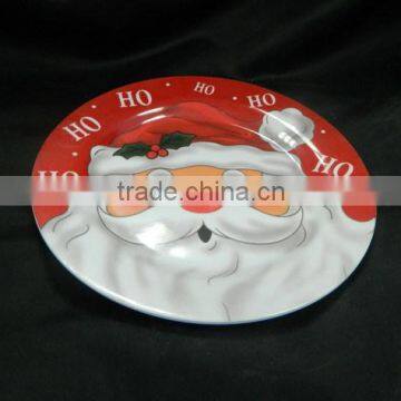 10"melamime plate Christmas plate snowmen tray