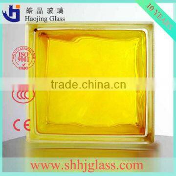 Haojing yellow cloudy glass block