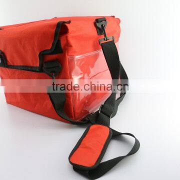 Red Color Portable Shoulder Lunch PVC Bag Insulated Cooler Ice Bag Hand photo-5