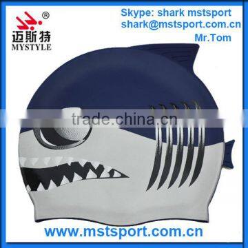 High quality Soft silicon swim caps / kids swimming cap