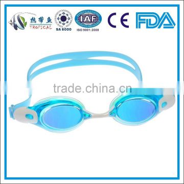 Logo printed special best swim goggles , Mentalized swim goggles , Gold mirror swim goggles