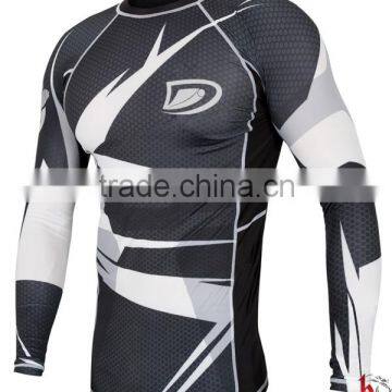 Wholesale custom printed compression mma rash guard