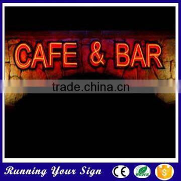 Hot selling waterproof colorful cafe bar sign LED neon