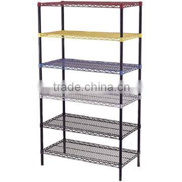 Adjustable Metal 4 Tiers Chrome Carbon Steel Wire Shelving Rack photo-6