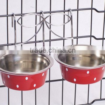 Stainless Steel Pet Feeder Dog Bowl Color Painting