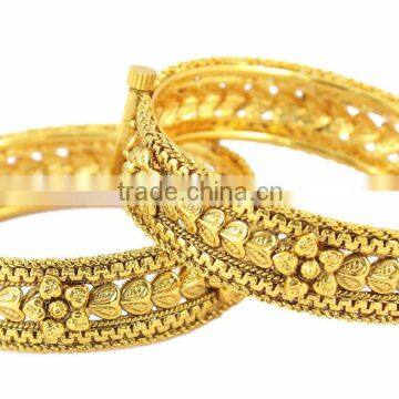 INDIAN TRADITIONAL GOLD PLATING OPENABLE BANGLE KADA BRACELET JEWELLERY photo-2