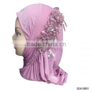 Wedding muslim scarf pink lace scarf