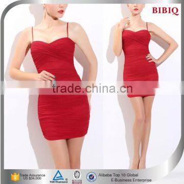 Wholesale celebrity red slim mini bandage cocktail dress