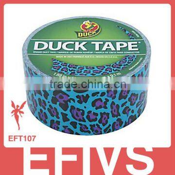 Blue & purple leopard printing sealing duct cloth tape