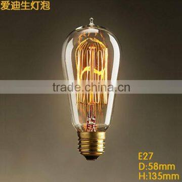 ST58 e27 vintage edison light bulb 100w Bulb Squirrel Cage Edison Light