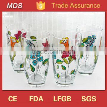 Drinking Glass Tumbler With Various Decals