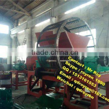 Automatic waste tire recycling line low price tyre shredder