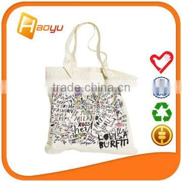 Wholesale standard size organic cotton tote bag for shopping bag