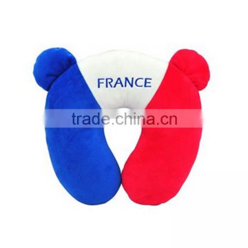 National Flag Foam Beads Souvenir U Shape Neck Pillow