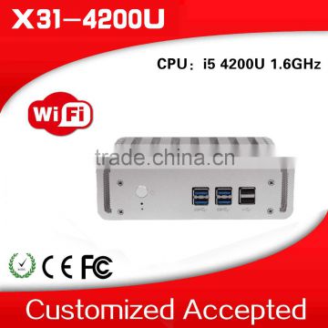 mini pc board mini server Micro Linux Server Support wireless keyboard, mouse/ touch screen X31-I5 4200U 2G RAM 32G SSD