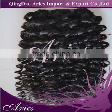 100% Brazilian Virgin Human Hair kinky Curly Wave Extensions weave Weft