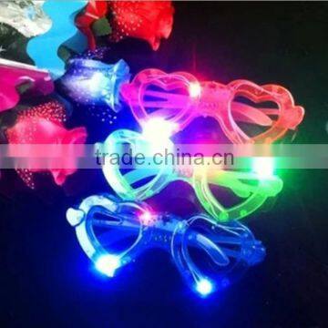 plastic flashing light up led children glasses