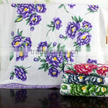 100% cotton velour printed bed sheets