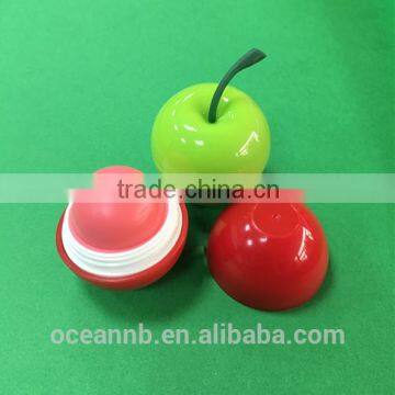 Cherry or apple shape round out stand ball no finger lip balm