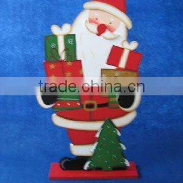 wooden santa decoration