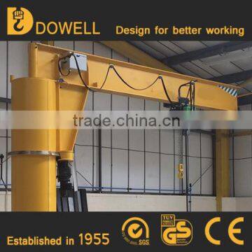 Hand operated cantilever 1-10t single jib floor crane swing jib crane