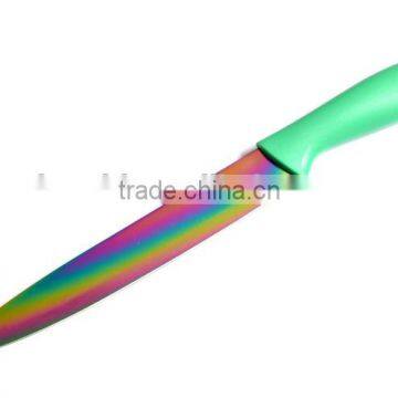 titanium kitchenprofessional knife with colored handle