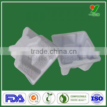 Disposable Environmentally Friendly Molded Paper Pulp Packaging Thermoformed from Recycled A4 Paper Pulp