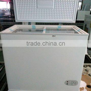 150L solar freezer hotsale DC 12V/24V solar freezer 200L 12V/24V DC chest deep freezer