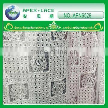 Indian Lace Fabrics in rolls/swiss voile lace in switzerland-APN6529