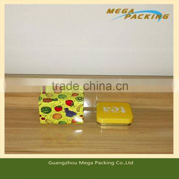 Colorful tin container tin box for flower tea/small toys packaging