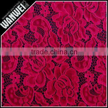 New arrival beautiful leaf red color women sequin guipure high quality lace fabric 3064