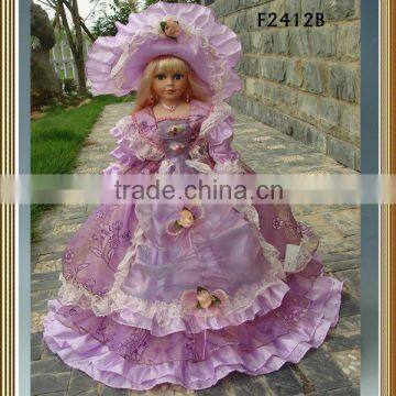 24inch Classic design Victorian period style porcelain doll