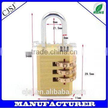 Factory directly sell OEM 2014 new product good quality combination brass padlock