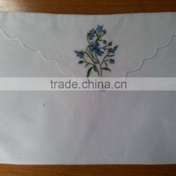 Hand embroidered white cotton envelope bag-design 5