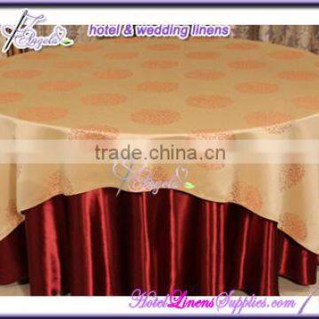 cheap polyester damask restaurant tablecloths for table decorations in banquets, events