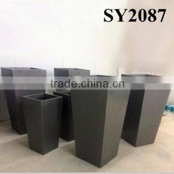 Custom color garden fiberglass square plant pot