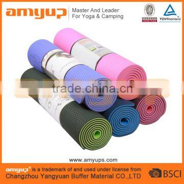 TPE Yoga&Plate Mat/Comfortable Eco-friendly Fitness Yoga Mat/Two Tone TPE Mat AP6106