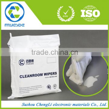 laser Sealed low particles 100% polyester Cleanroom wiper cloth