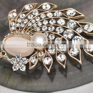 2015 Fashion Pearl Jewelry Brooch Zircon Natural Pearl Brooch Jewelry