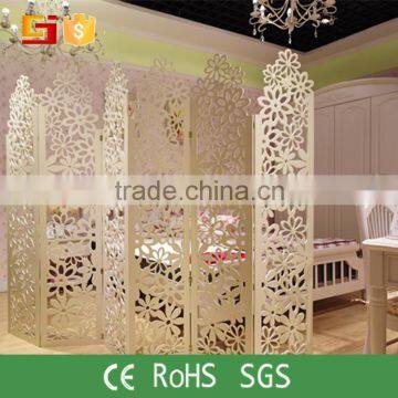 Custom design high quality decoration plastic folding screen beautiful standing