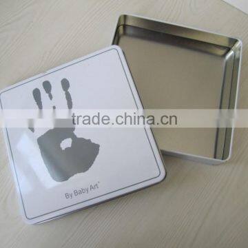 fashionable palm printing metal tin box