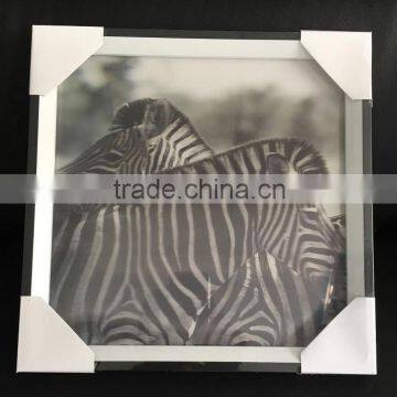 212214 - 11x11'' (28x28cm) 3D painting , Square 3D picture frame, Afric zebra