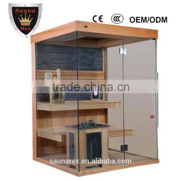 2016 Hemlock sauna room with 7 colorful light