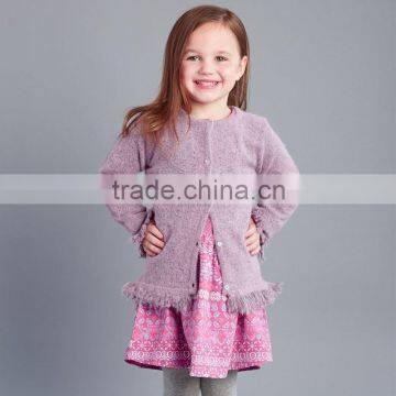 DK0087 dave bella 2015 autumn girls pink boutique sweater children's clothes girls sweater girls sweet cardigans