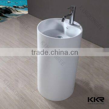 Resin Stone pedestal sink / Bathroom pedestal art sink
