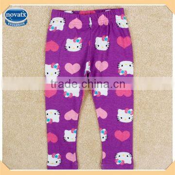 (G5298) PPW 18M-6Y NOVA kids cute cat printing lovely pants for baby girls trousers fashion girls casual pants