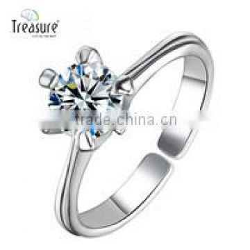 fashion jewelry top design wholesale flower shape diamond cooper cuff ring