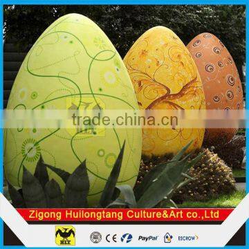 Huge fiberglass Easter eggs outdoor decoration in Western