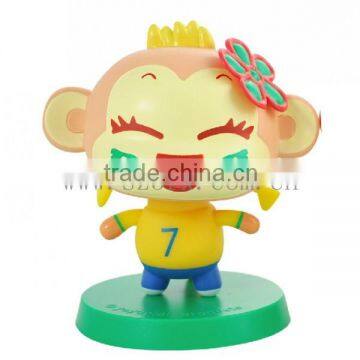 monkey shaped pvc bobblehead toys,oem design cute monkey pvc bobblehead toys,custom PVC bobblehead toys china maker