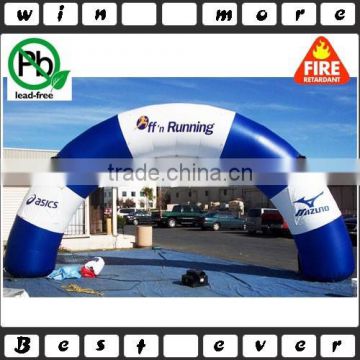 Amazing customized inflatable finish line arch in blue